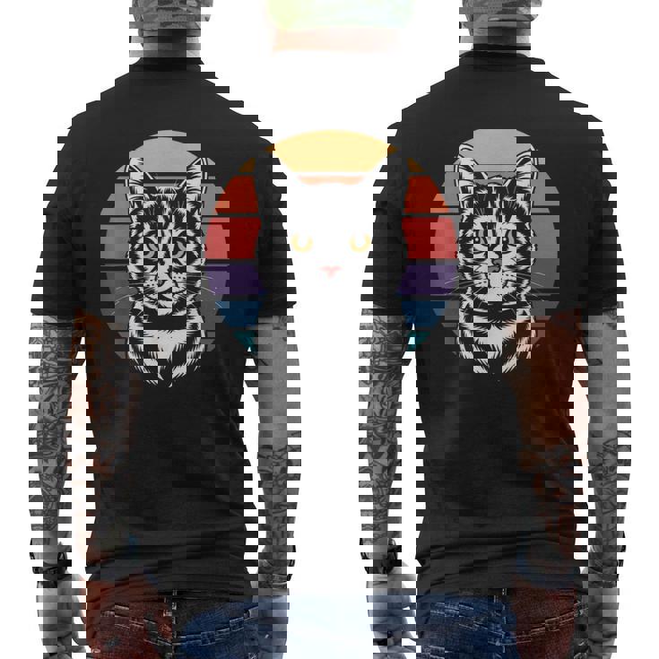 ヴィンテージ猫 メンズTシャツ バックプリント
