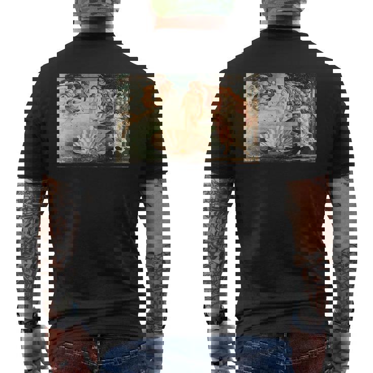 ヴィーナスの誕生 サンドロ・ボッティチェッリ 有名な絵画 メンズTシャツ バックプリント