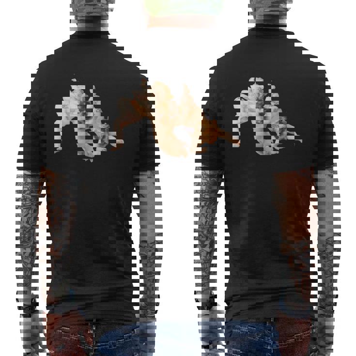 三つの天使 モチーフ、かわいいエンジェル、絵画アート メンズTシャツ バックプリント