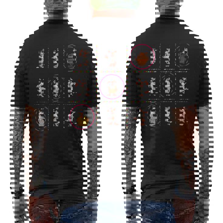 三目並べブーバ メンズTシャツ バックプリント