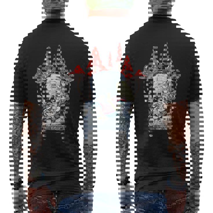 不思議の国のアリス アリスマッシュルーム メンズTシャツ バックプリント