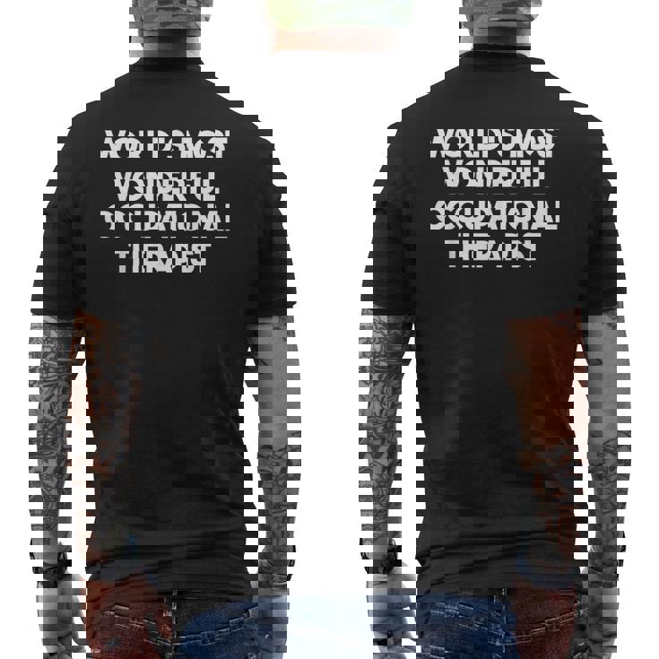 世界で最も素晴らしい作業療法士 メンズTシャツ バックプリント