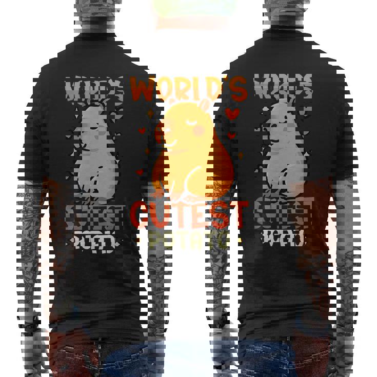 世界一かわいいポテトカピバラ メンズTシャツ バックプリント