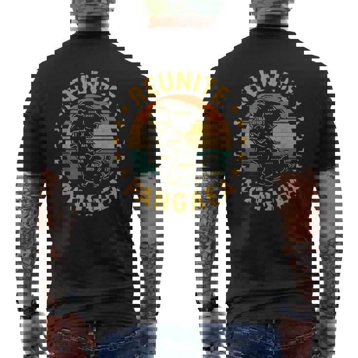 世界地図史 地質学 地球地質学者 再会 パンゲア メンズTシャツ バックプリント