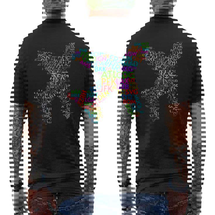 世界空港コード メンズTシャツ バックプリント