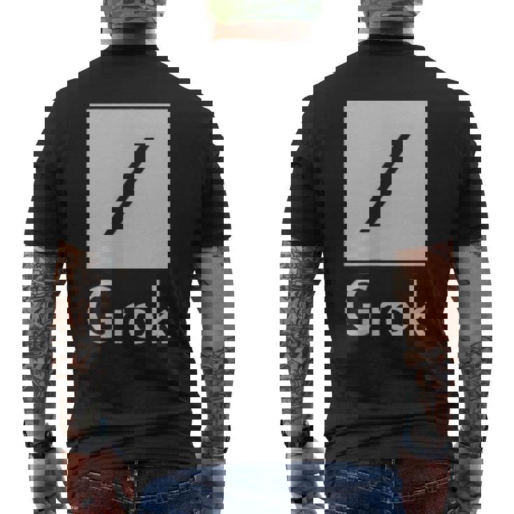 両面 Grok Ai 人工知能研究 メンズTシャツ バックプリント