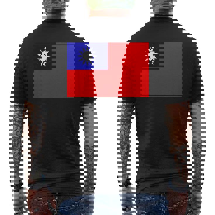中国国旗 台湾 メンズTシャツ バックプリント