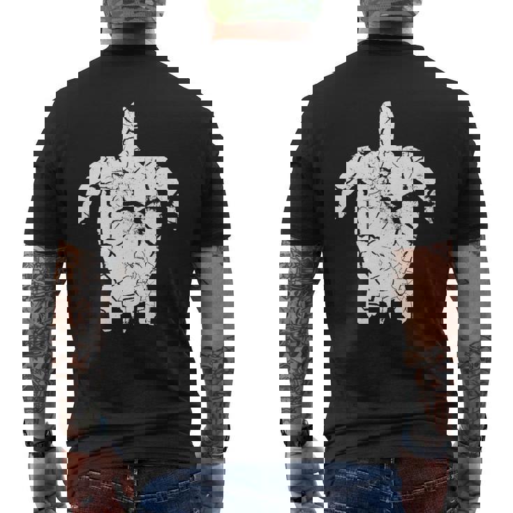 亀 かめ カメ 龜 亀甲 亀の子 かっこいい 可愛い かわいい 海亀 海 うみ 罅 ひび 隙間 動物 ペット 爬虫類 長袖tシャツ メンズTシャツ バックプリント