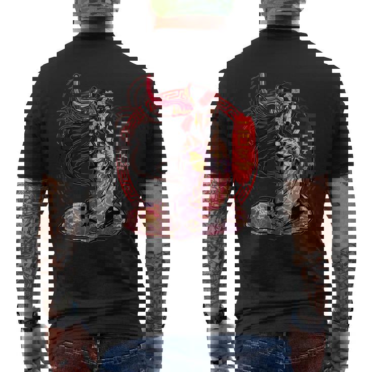 二口恩納怪獣妖怪 古代日本神話 神々 メンズTシャツ バックプリント