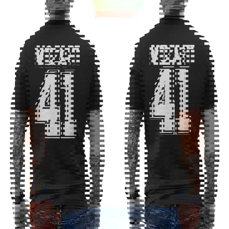 交響曲 作曲家 モーツァルト 41 交響曲 メンズTシャツ バックプリント