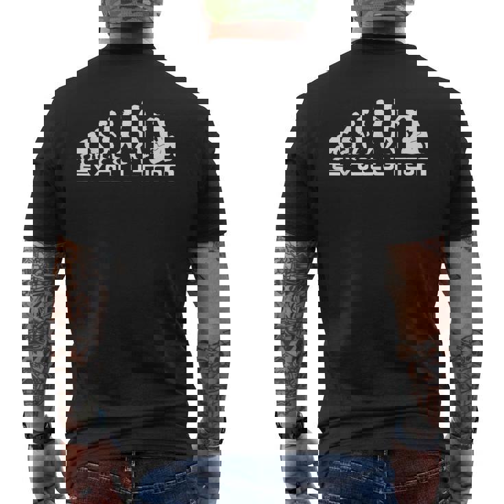 人生の進化と総合格闘技 総合格闘技 メンズTシャツ バックプリント