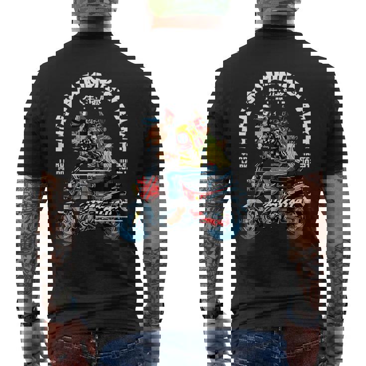 人生はモンキーバイク メンズTシャツ バックプリント