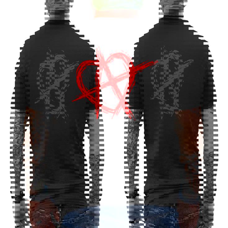 人間関係アナーキー シンボル・ロゴ Ra 恋愛関係アナーキー メンズTシャツ バックプリント