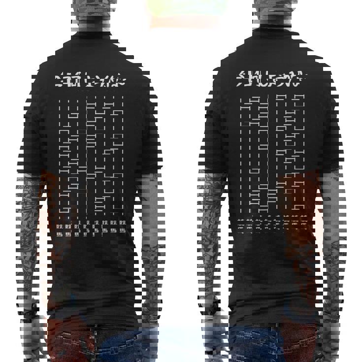 今日何しようかなー あみだくじの面白ネタ 競馬 あみだくじ ギャグ ジョーク 競馬好き おもしろ メンズTシャツ バックプリント