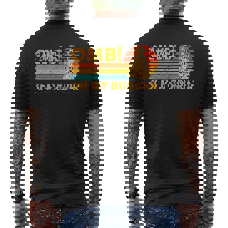 仏教 仏前 レトロ Omb オーマイブッダ メンズTシャツ バックプリント
