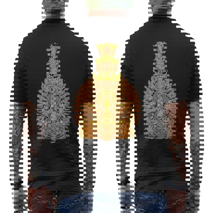 仏教 観音菩薩 メンズTシャツ バックプリント