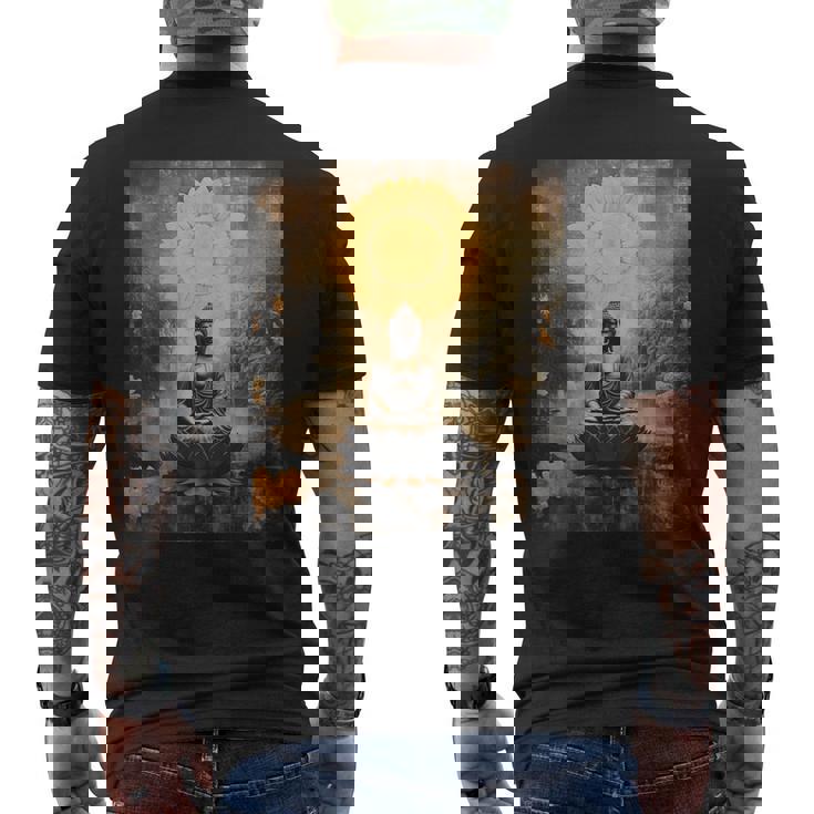 仏陀レトロ メンズTシャツ バックプリント