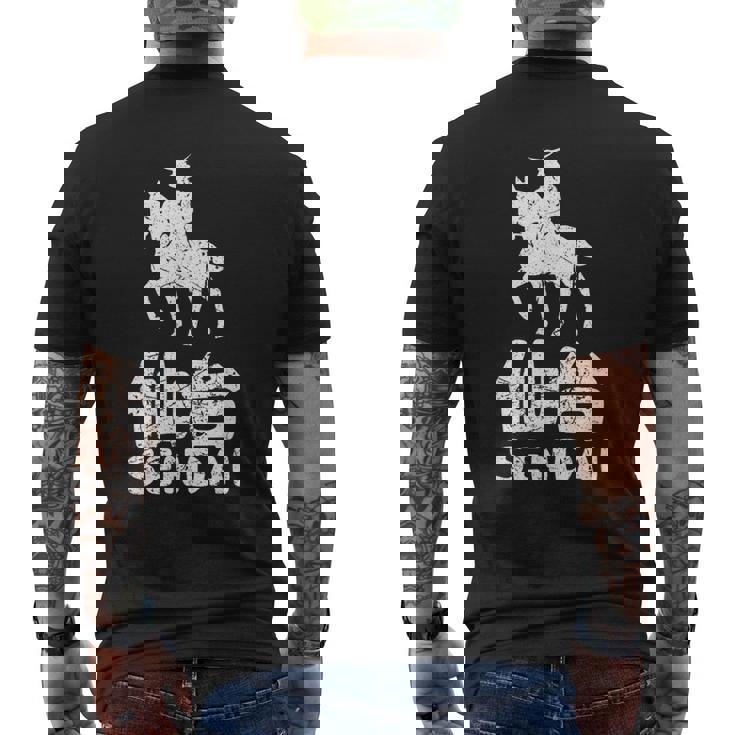 仙台日本 宮城 伊達将軍 日本の漢字土産 メンズTシャツ バックプリント