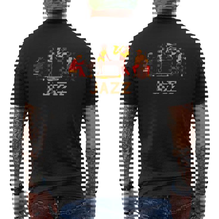 伝説のジャズアーティスト歌手 I Love Jazz メンズTシャツ バックプリント