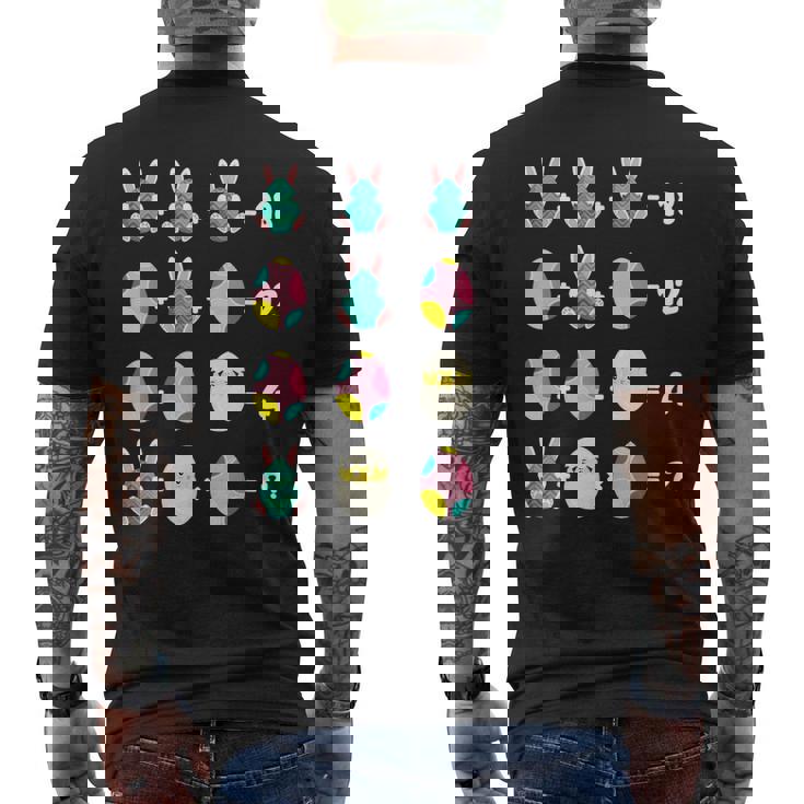 作戦順序 クイズ 数学 先生 イースター チキン うさぎ メンズTシャツ バックプリント