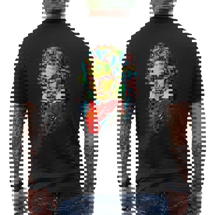 作曲家 ピアノ奏者 クラシック音楽 ベートーヴェン メンズTシャツ バックプリント