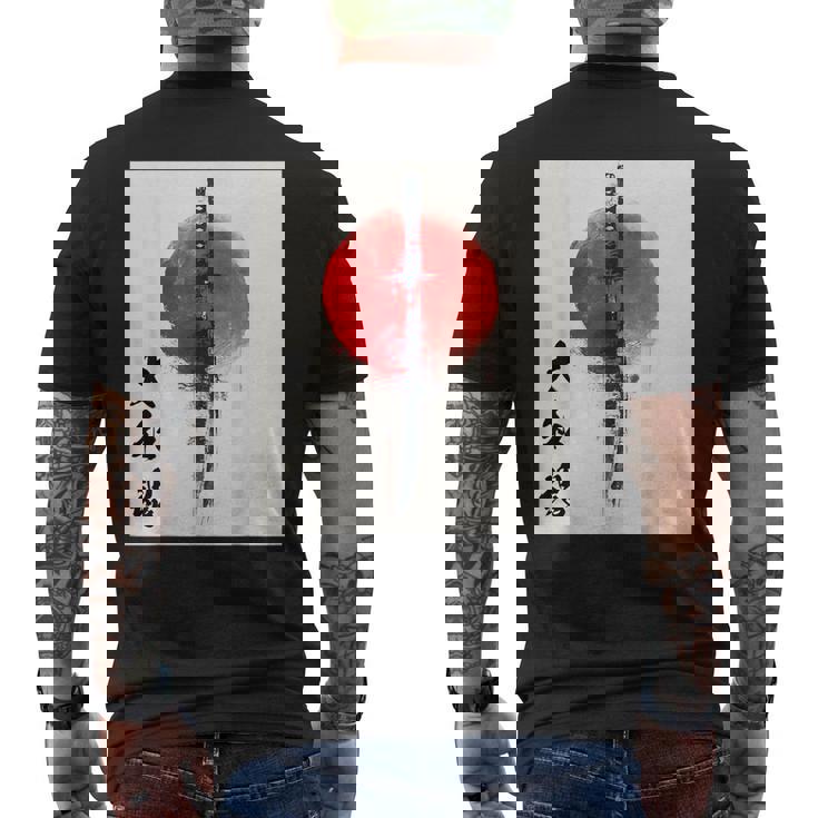 侍 日本魂 忍者 日本刀 メンズTシャツ バックプリント