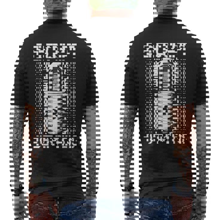 倫理的ハッキング アナリスト 倫理的サイバーセキュリティ Encrypt Everything メンズTシャツ バックプリント