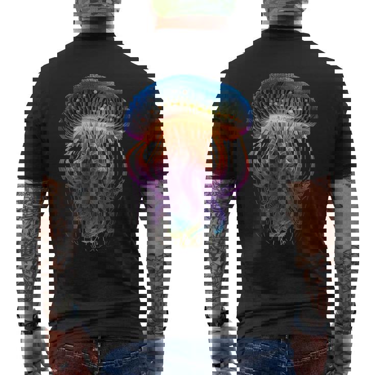 光るクラゲ メンズTシャツ バックプリント