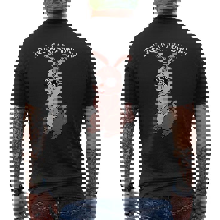 兎 ウサギ メガネ サングラスtay Cool Dog レトロ おもしろ かわいい イラスト メンズTシャツ バックプリント