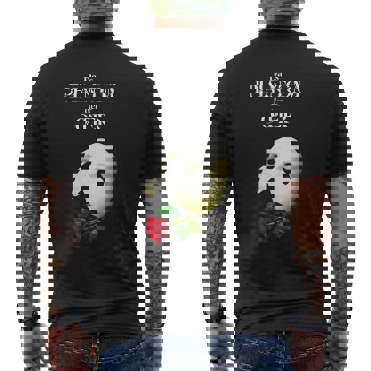 公式「オペラ座の怪人」ドイツのロゴ。 メンズTシャツ バックプリント