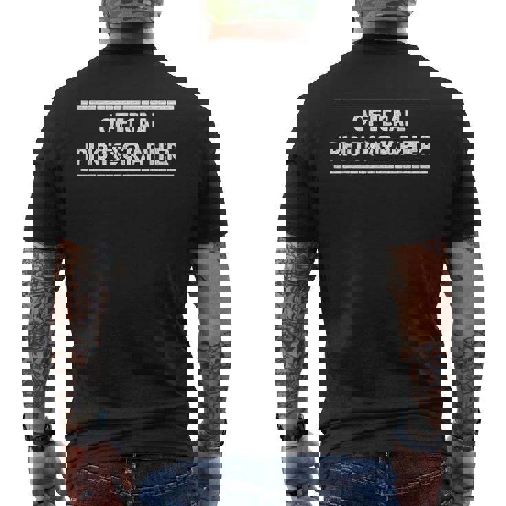 公式カメラマン カメラマン フォトグレープカメラギフト メンズTシャツ バックプリント