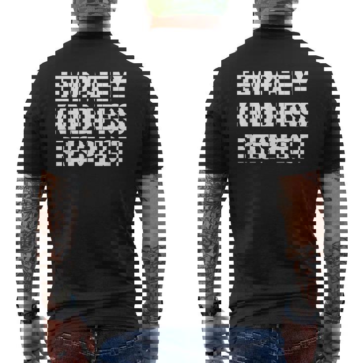 共感 優しさ 尊重 メンズTシャツ バックプリント