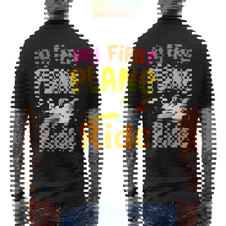 初めてのフライトmy First Plane Ride メンズTシャツ バックプリント