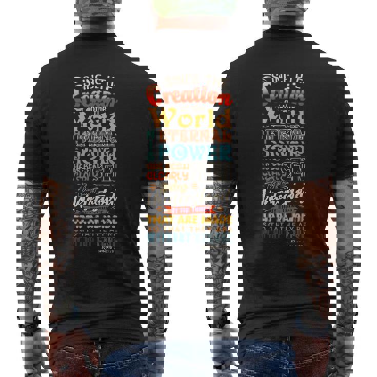 創世記 聖書 神々 創造 教会 イエス・キリスト メンズTシャツ バックプリント