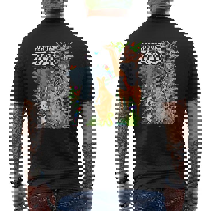 動物園動物 サファリパーティー 動物園サファリ動物園 メンズTシャツ バックプリント