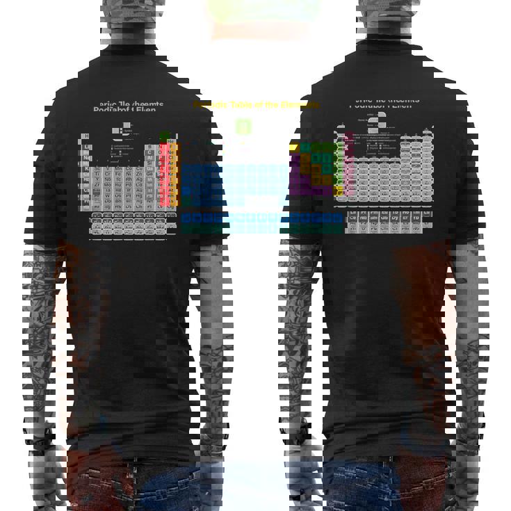 化学元素周期表 ノベルティ グラフィックデザイン メンズTシャツ バックプリント