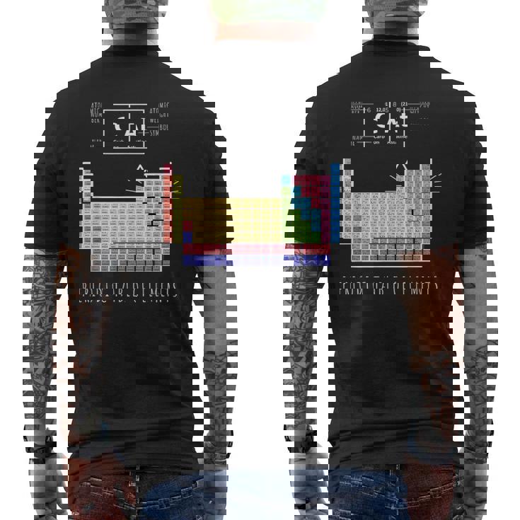 化学猫 元素周期表 メンズTシャツ バックプリント