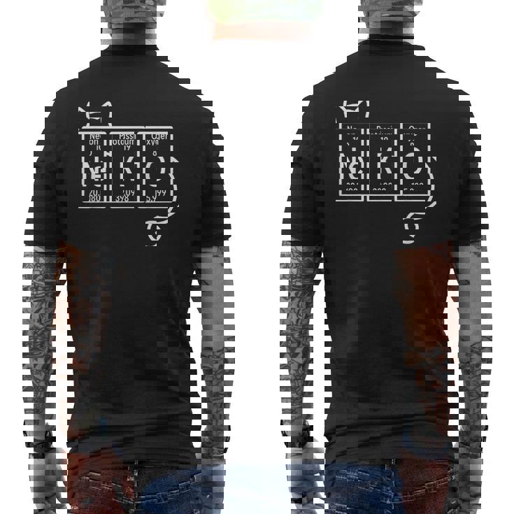 化学的に認められた猫愛 猫好き ねこ好き ネコ好き ハートビート猫 猫の飼い主 心電図 おもしろ 可愛い ねこ ネコ 猫 メンズTシャツ バックプリント