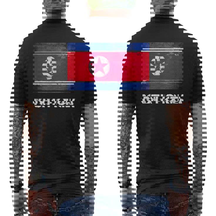 北朝鮮国旗tシャツ メンズTシャツ バックプリント