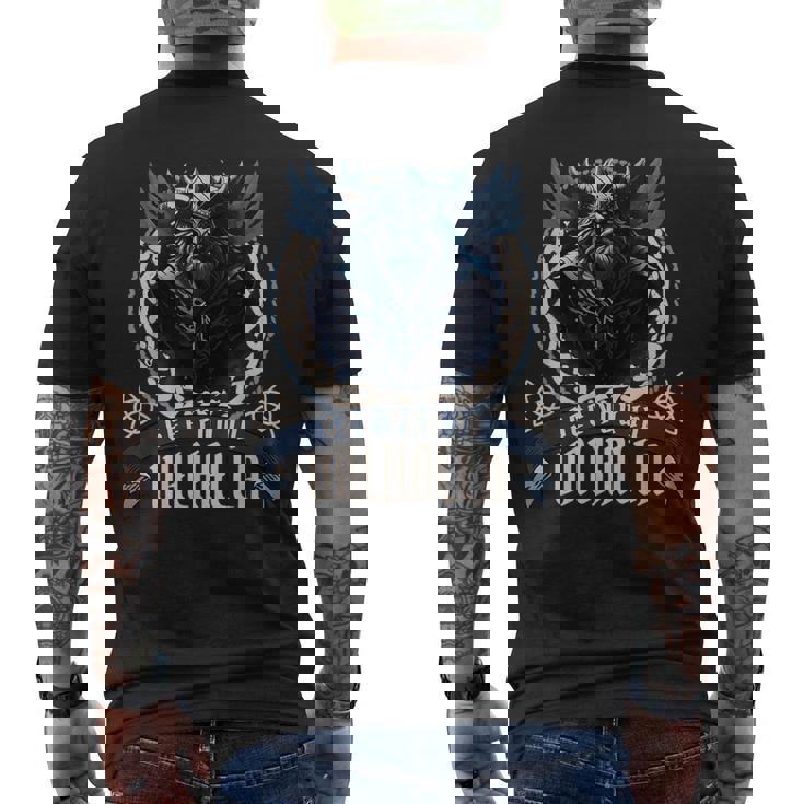 北欧の戦士ヴァルハラ北欧神話オーディン北欧人バイキング メンズTシャツ バックプリント