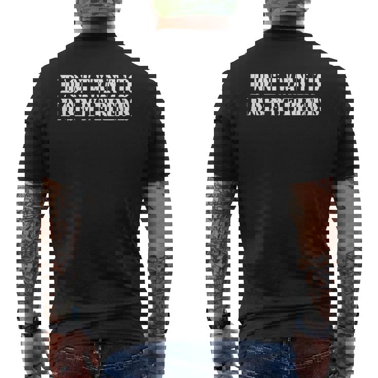 友達を失いたくない メンズTシャツ バックプリント