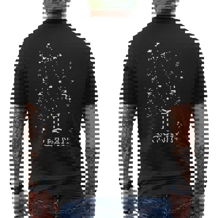 双子座 星座 占星術 星 月 星占い 双子座 メンズTシャツ バックプリント