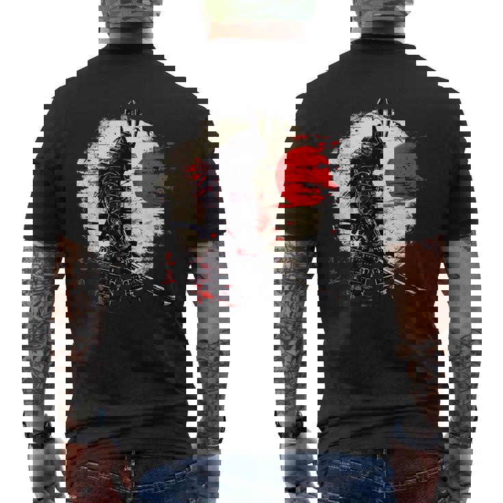 古代 日本 武士 武道 レトロ ヴィンテージ メンズTシャツ バックプリント