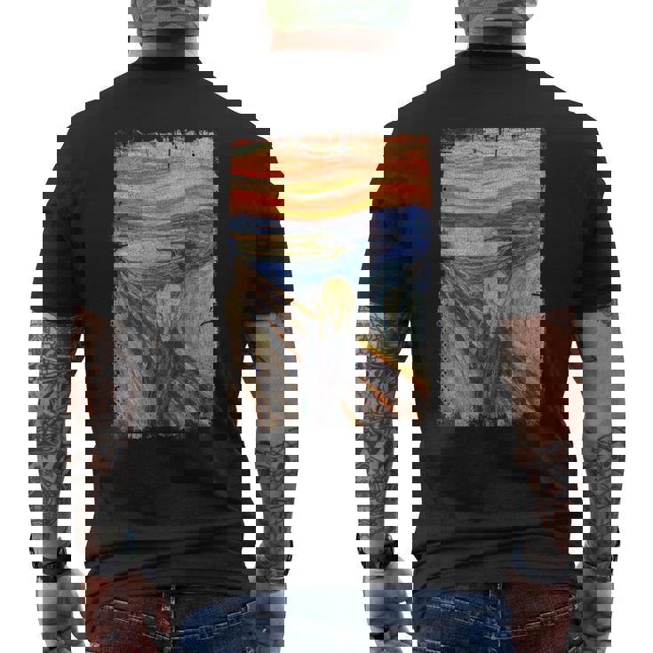 叫びの画家 ムンクの名画 メンズTシャツ バックプリント