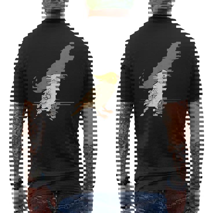 叫ぶオカメインコ オカメインコ好き かわいい 鳥ジョーク 鳥好き インコの飼い主 いんこの飼い主 インコ メンズTシャツ バックプリント