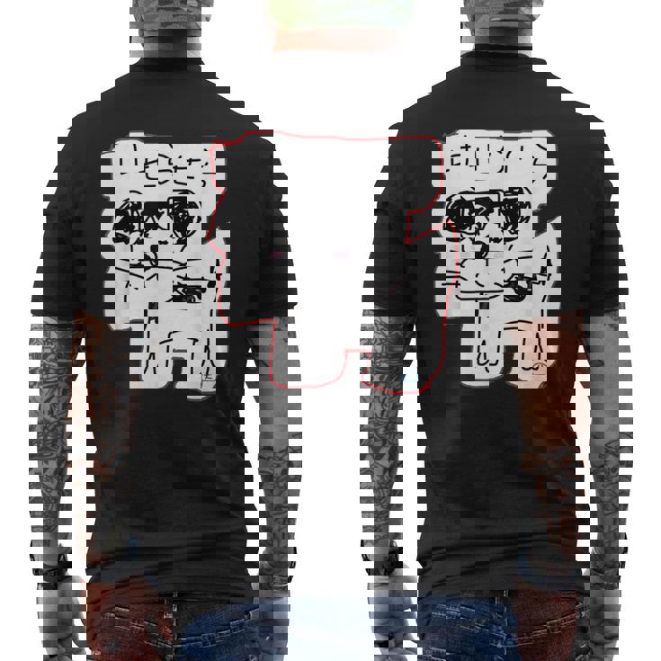 可愛い 癒される ジャックラッセルテリア 手書き ゆるい おもしろ 面白い 笑える 犬 日本語 個性的な けせらせら メンズTシャツ バックプリント