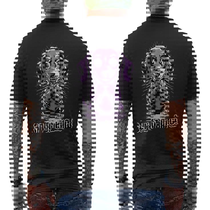 可愛くてごめん。ダックスフンドデザイン メンズTシャツ バックプリント