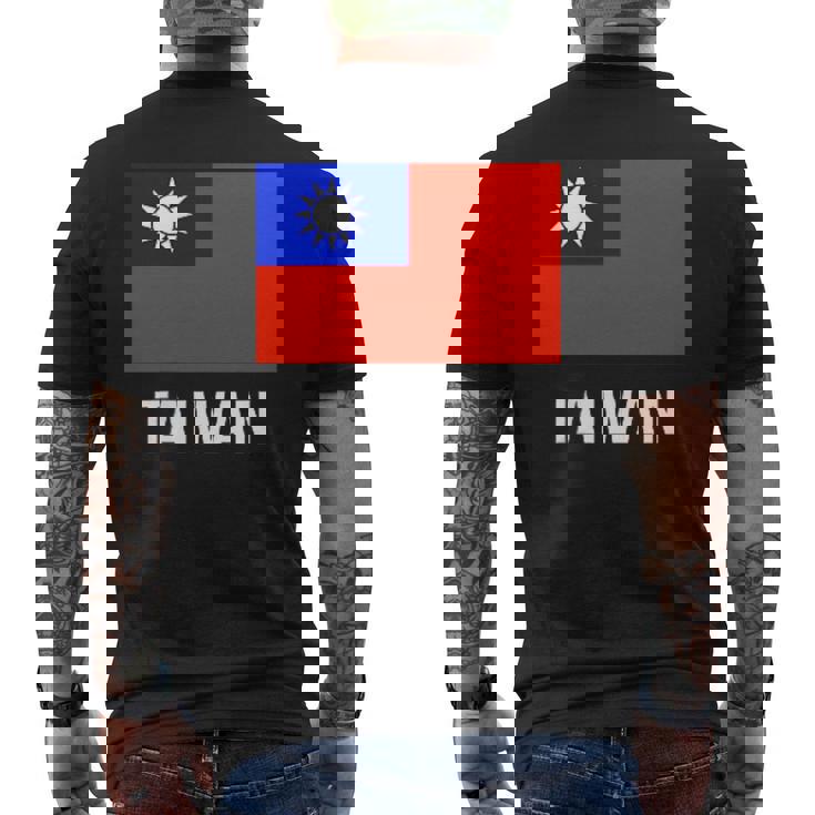 台湾 台湾の国旗 メンズTシャツ バックプリント