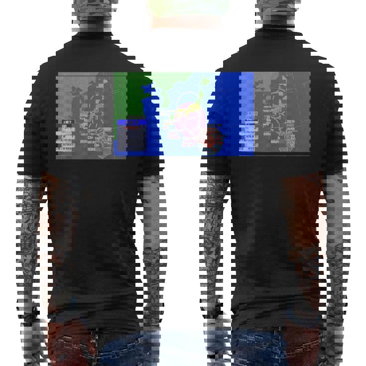 台風情報デザイン メンズTシャツ バックプリント