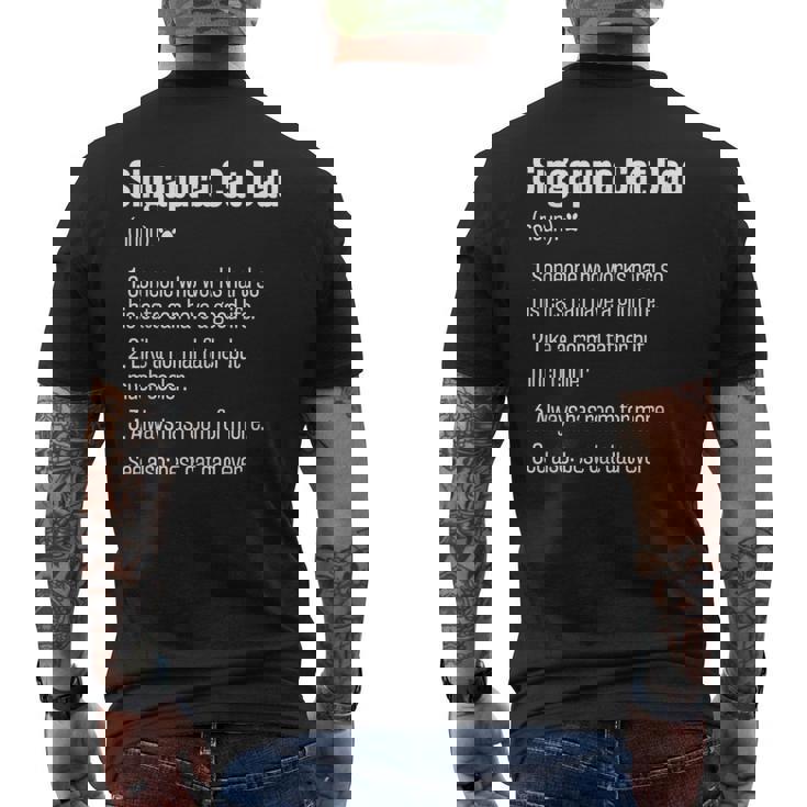 史上最高のシンガプーラ猫お父さん定義面白い猫好き メンズTシャツ バックプリント